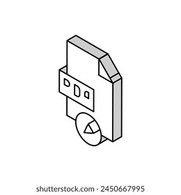 writing and editing pdf file isometric icon vector. writing and editing pdf file sign. isolated symbol illustration