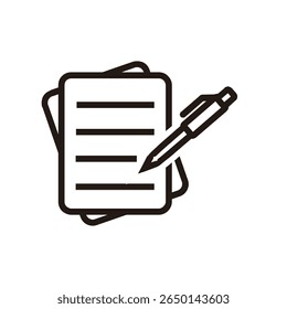 Writing of Education and Learning web icons in line style. School, university, textbook, learning. Vector illustration.