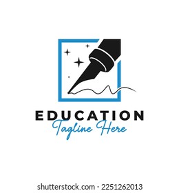 writing education vector illustration logo design