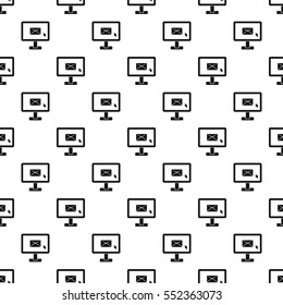 Writing e-mail on computer pattern. Simple illustration of writing e-mail on computer vector pattern for web