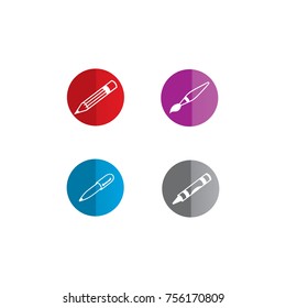 writing equipment template logo
