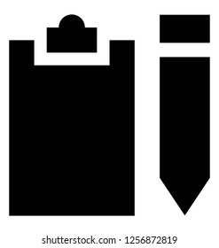 Writing equipments glyph icon 