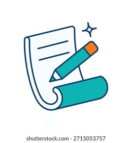 Writing Exercise Icon vector stock illustration