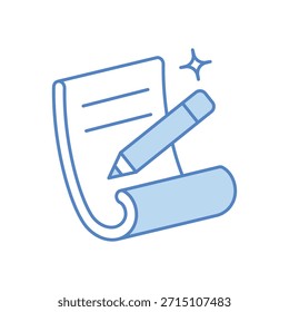 Writing Exercise Icon vector stock illustration