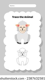 Writing Exercise Practice Worksheet for Kids
