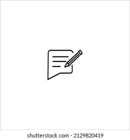 writing feed back icon vector graphics