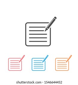 Writing feedback icon set vector illustration