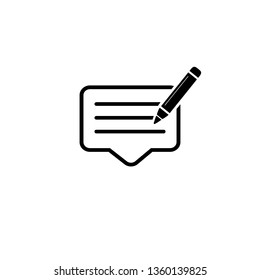 Writing feedback icon vector illustration