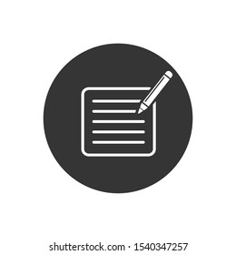 Writing feedback icon vector illustration