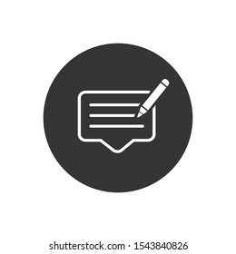 Writing feedback icon vector illustration