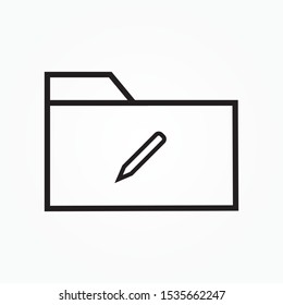 writing folder file single icon