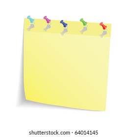 The writing form for records, with multicolored pins