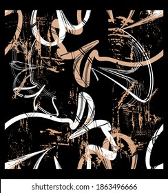 writing geometric brush backgorund pattern