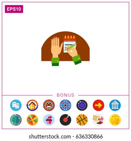 Writing Hand Flat Icon