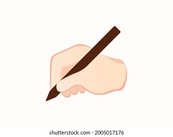 Writing hand icon. Hand gesture emoji vector illustration