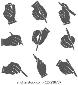 writing hand set, sketch