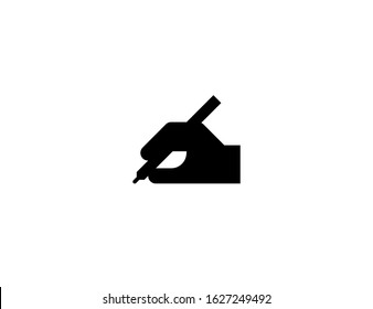 Writing Hand vector flat icon. Isolated hand write, writing emoji illustration 