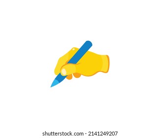 Writing Hand Vector Isolated Emoji: เวกเตอร์สต็อก (ปลอดค่าลิขสิทธิ์