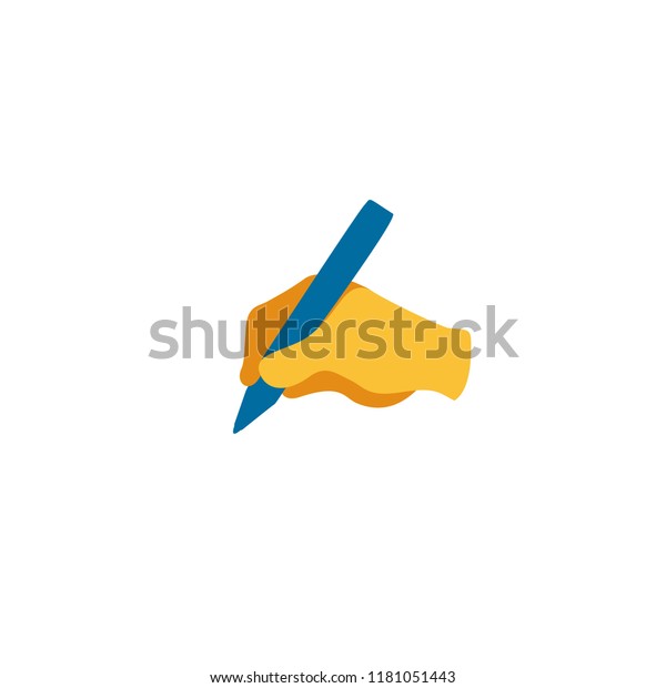 Writing Hand Vector Isolated Emoji Stock Vector (Royalty Free) 1181051443