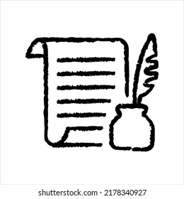 Writing hand-drawn icon vector graphic illustration