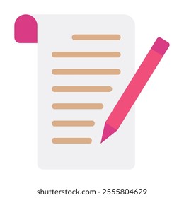 Writing Hobby object icon illustration