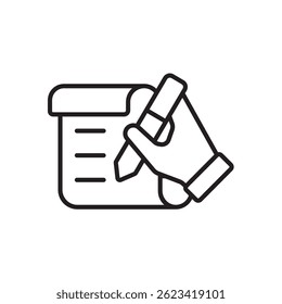 writing icon collection .design style with background