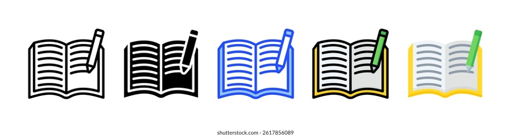 Writing Icon Collection With Multiple Styles