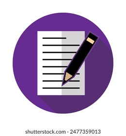 Ilustración vectorial de diseño de iconos de escritura