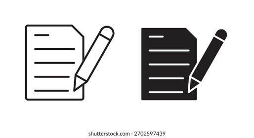 Icono de escritura con trazo editable y paquete de Vector plano