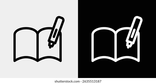 Writing icon for education, business, etc.