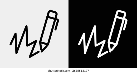 Writing icon for education, business, etc.