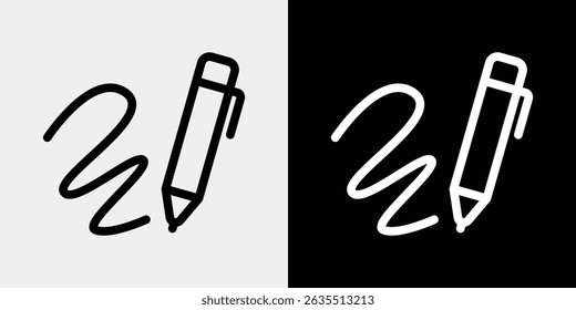 Writing icon for education, business, etc.
