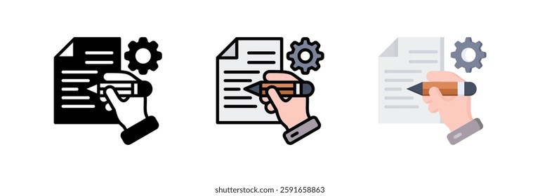 Writing Icon Element For Design