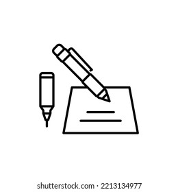 Writing icon, eps 10 vector