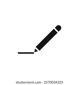 Writing icon Flat simple outline set