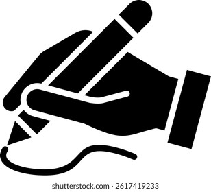 Writing Icon Glyph Vector Illustration