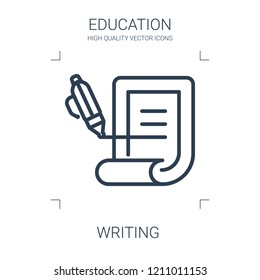 writing icon. high quality line writing icon on white background. from education collection flat trendy vector writing symbol. use for web and mobile
