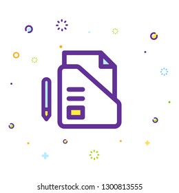 Writing icon illustration