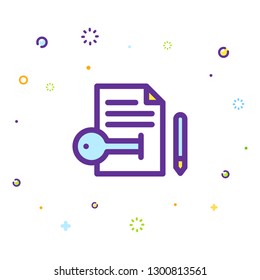 Writing icon illustration