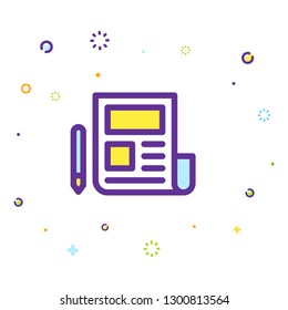 Writing icon illustration