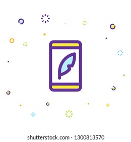 Writing icon illustration