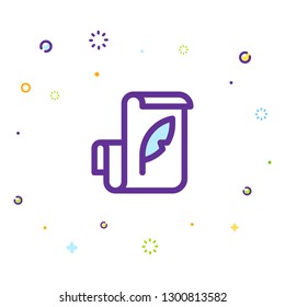 Writing icon illustration