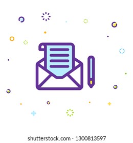 Writing icon illustration