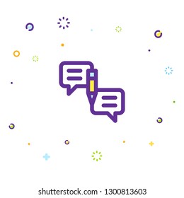 Writing icon illustration