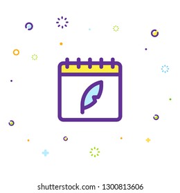 Writing icon illustration