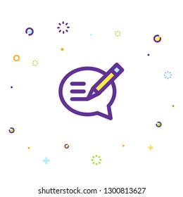 Writing icon illustration