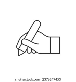 Writing icon isolated on white background. Handwriting symbol modern, simple, vector, icon for website design, mobile app, ui. Vector Illustration