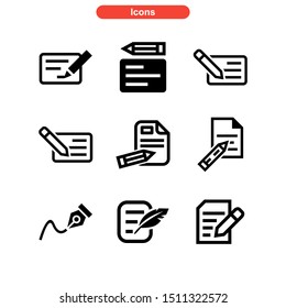 writing icon isolated sign symbol vector illustration - Collection of high quality black style vector icons
