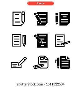 writing icon isolated sign symbol vector illustration - Collection of high quality black style vector icons
