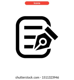 writing icon isolated sign symbol vector illustration - high quality black style vector icons
